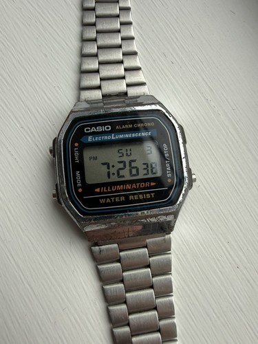 Casio a168 silver digital - a168,