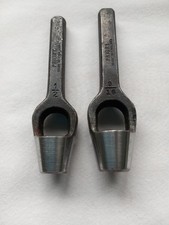 2 x Priory leather hole wad punch 1/2" and 9/16"