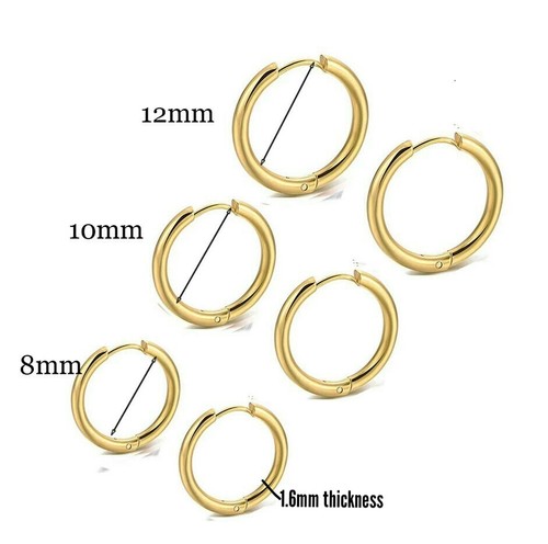 Pair small thin hoop - pair, of