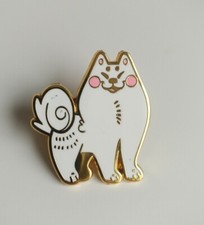 NEW Cute Samoyed Dog Puppy Hard Enamel Pin Badge With A Small Defect