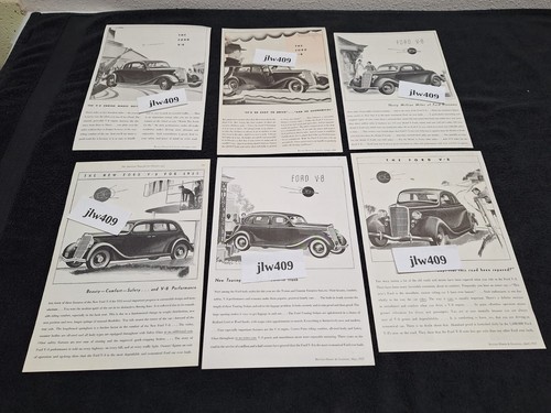 Vintage 1934 1935 ford ads - vintage,