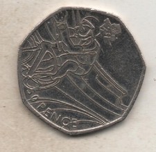 50p coin Olympic Cycling