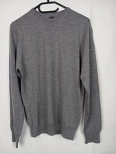 Merino wool crew - neck, grey