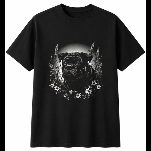 American bully charcoal dog - american,