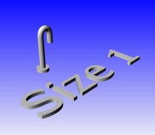 Model Boat Fitting - Swan / Goose Neck Vent ( Curved ) Style 1 Size 1 Pack of 10