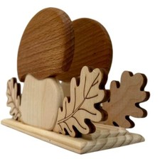 Wooden tissue napkin holder - napkin,