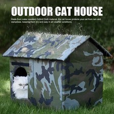 Outdoor Feral Cat House Spacious Interior Outside Cat House Shelter Weather