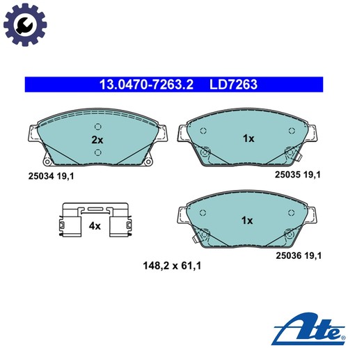 Brake pad set disc - set,