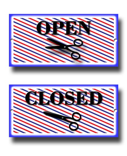 Open and close barber shop - barber,
