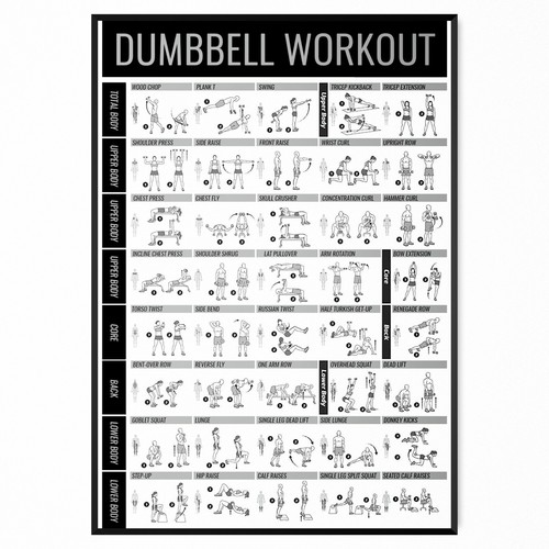 Dumbell gym workout - gym, exercise