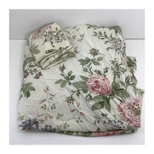 Sanderson Floral Duvet Cover + 1 Pillowcase Striped Reversible Double