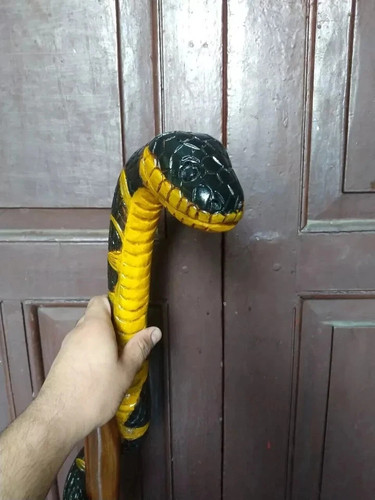 Wooden walking stick - , hand