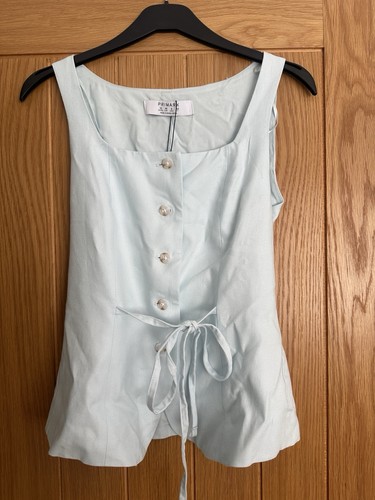 Women baby blue waistcoat - baby,