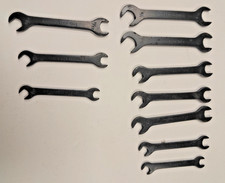 VINTAGE W TYERS & CO AF CRANKED OPEN ENDED SPANNER SET MOD 1945