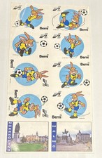 Panini Euro 92 Sticker Sheet – 8 Bernie Mascots – Ultra Rare – 10 Stickers – VGC
