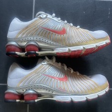 Nike ZOOM Shox UK 7 Athletic Running Sneaker White Grey 318685-181 Rare