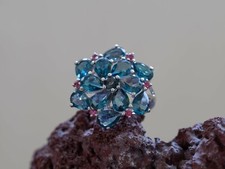 London Blue Topaz & Rhodolite