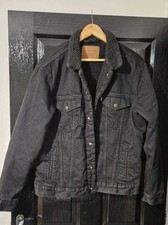 Levi’s Men’s Sherpa Trucker Jacket - Large - Black - Premium Denim