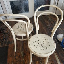 Pair Antique Vintage Painted