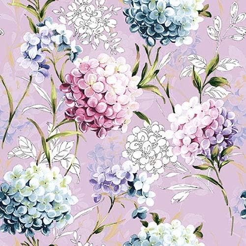 Hydrangea paper napkins - hydrangea, floral