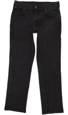 Wrangler Texas Men Black Straight Regular Stretch Jeans W34 L31 (105103)