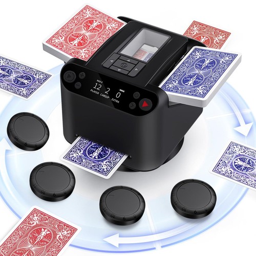 Automatic card shuffler - card,