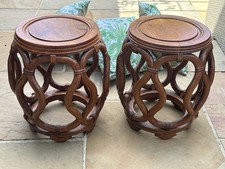 Fine Pair of c1920 Chinese ‘Zuodun’ Drum Stools / Side Tables c.1920
