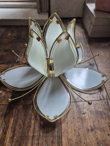 Glass white lotus flower - ,