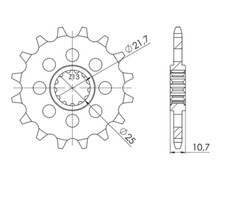 520 Tooth 16 Step Sprocket Yamaha FZ6 R 600 2009-2012 / XJ6 N ABS 600 2009-2015