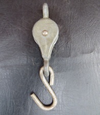Vintage Pulley With Hook - Galvanised steel (Washing Line ?)