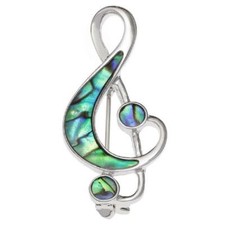 Treble Clef Music Brooch Pin