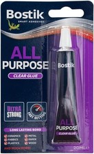 Bostik All Purpose Adhesive, Clear Glue for Minor Household Repairs, 20Ml