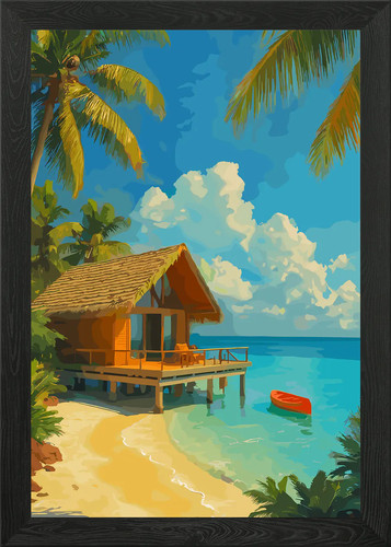 Tropical beach hut - tropical,