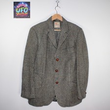 Harris Tweed Jacket Mens Medium Wool Dunn & Co Hacking Sports Blazer Button Vtg