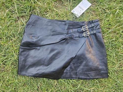 Bnwt zara leather skirt size - zara,