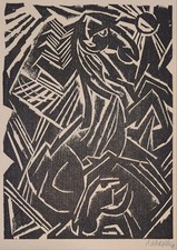 WOODCUT Pferd ~ GERMAN