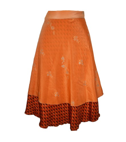 Sari wrap skirt silk - 48",