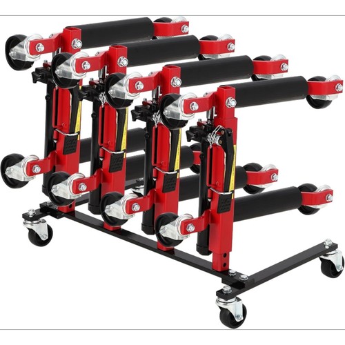 Wheel dolly storage rack car - 4-wheel,