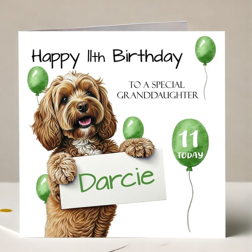 Personalised birthday cockapoo - personalised,