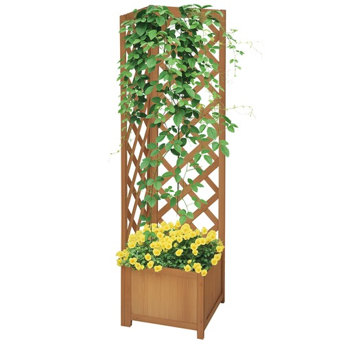 Outsunny wooden planter - wooden,