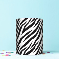 BLACK & WHITE ZEBRA PRINT WRAP