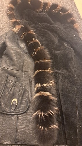 Vintage sheepskin leather coat - sheepskin,