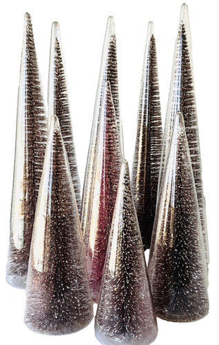 Lot trees glass cones - 9,