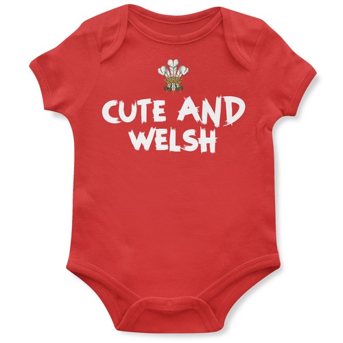 Cute and welsh baby - cute, babygrow