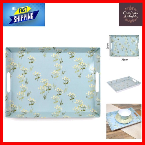 Charming blue floral melamine - blue,