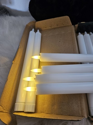 12pc ivory white flickering - ivory,