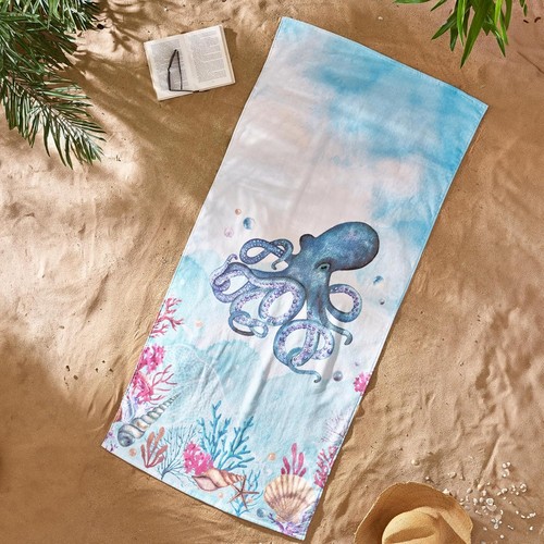 Octopus beach towel - towel, 100%