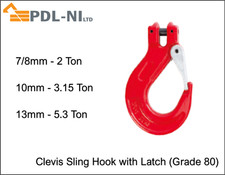 Clevis Sling Hook with Latch