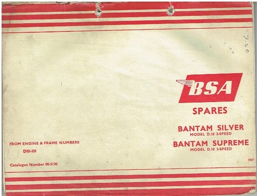 Bsa model d10 bantam - model,