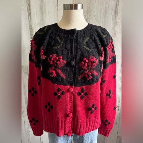Vintage handknit folk - handknit, 3d